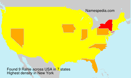 Surname Rahle in USA
