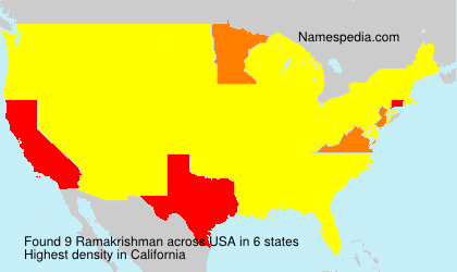 Surname Ramakrishman in USA