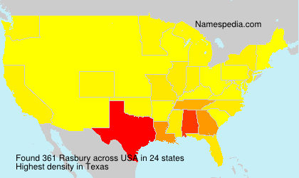 Surname Rasbury in USA Surname Rasbury in USA