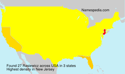 Surname Rasiewicz in USA