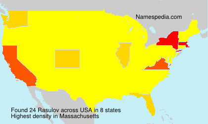 Surname Rasulov in USA