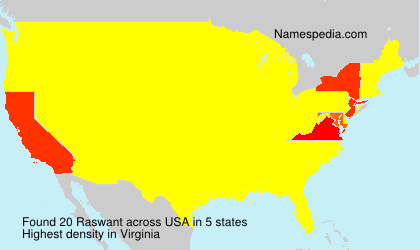 Surname Raswant in USA