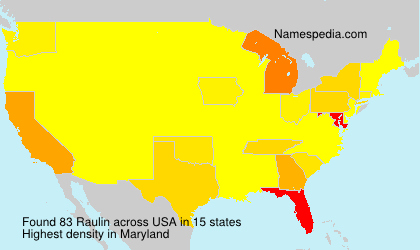 Surname Raulin in USA