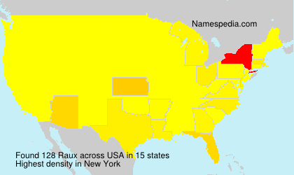 Surname Raux in USA