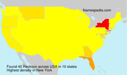 Surname Reckson in USA Surname Reckson in USA
