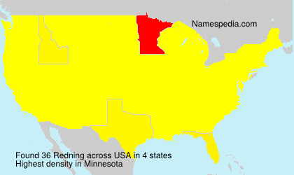 Surname Redning in USA