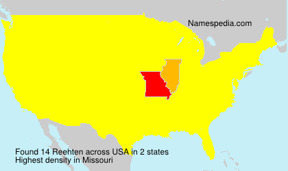 Surname Reehten in USA