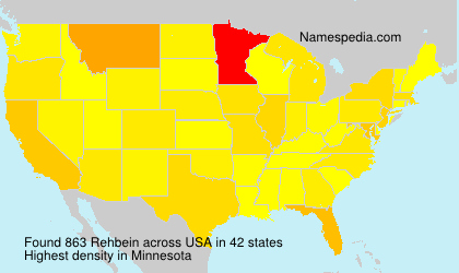Surname Rehbein in USA