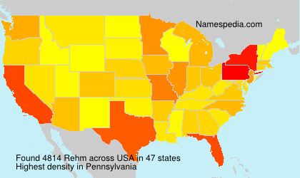 Surname Rehm in USA