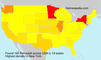 Surname Rehwaldt in USA Surname Rehwaldt in USA