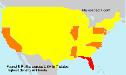 Surname Reitha in USA