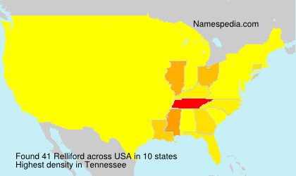 Surname Relliford in USA