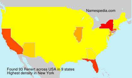 Surname Renert in USA