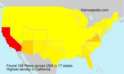 Surname Retes in USA