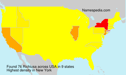 Surname Richiusa in USA