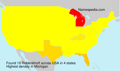 Surname Ridderikhoff in USA Surname Ridderikhoff in USA