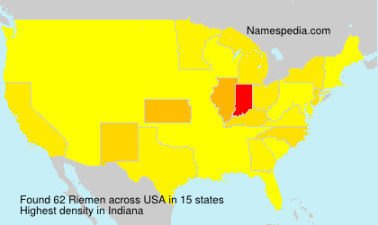 Surname Riemen in USA