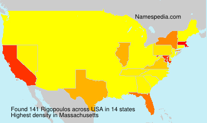 Surname Rigopoulos in USA