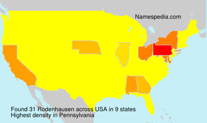 Surname Rodenhausen in USA