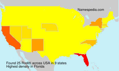 Surname Roditti in USA