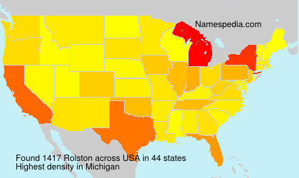 Surname Rolston in USA