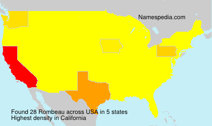 Surname Rombeau in USA