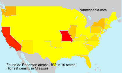 Surname Roodman in USA