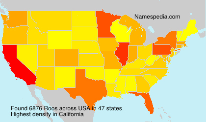 Surname Roos in USA