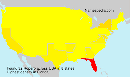 Surname Ropero in USA