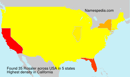 Surname Rosaler in USA