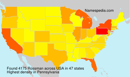Surname Rossman in USA