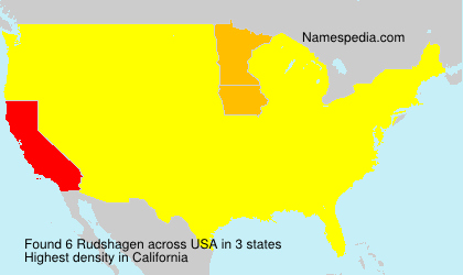 Surname Rudshagen in USA