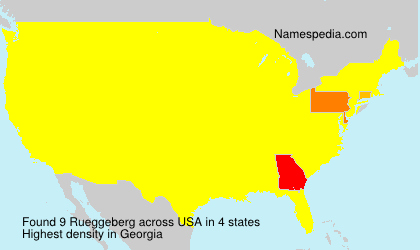 Surname Rueggeberg in USA