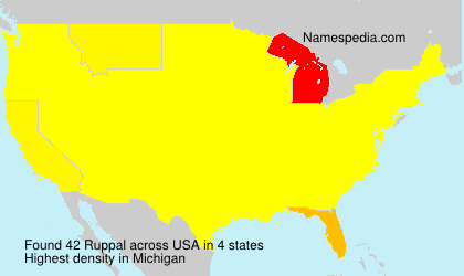 Surname Ruppal in USA