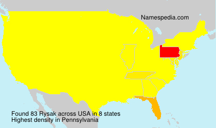 Surname Rysak in USA