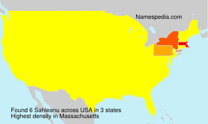 Surname Sahleanu in USA