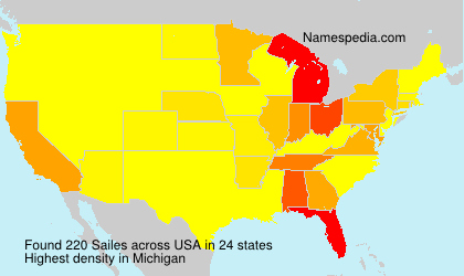 Surname Sailes in USA
