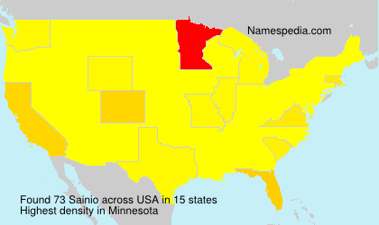 Surname Sainio in USA