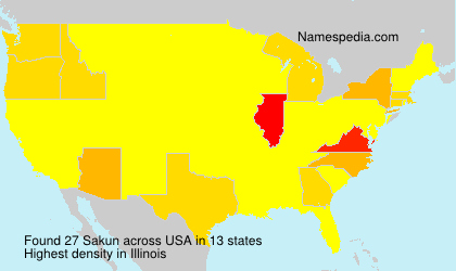 Surname Sakun in USA Surname Sakun in USA
