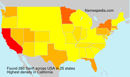 Surname Sanft in USA