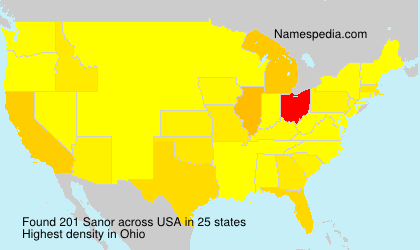 Surname Sanor in USA