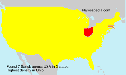 Surname Sanuk in USA