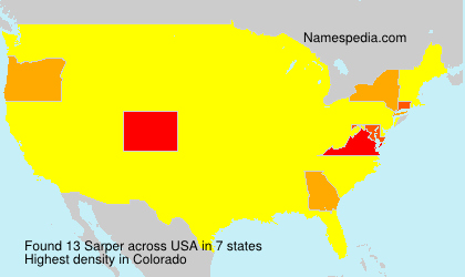 Surname Sarper in USA Surname Sarper in USA