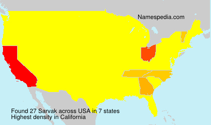 Surname Sarvak in USA
