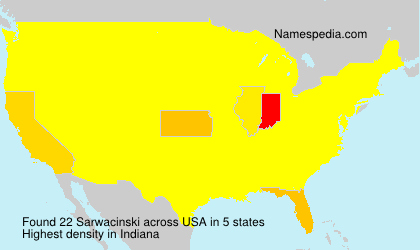 Surname Sarwacinski in USA