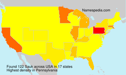 Surname Sauk in USA