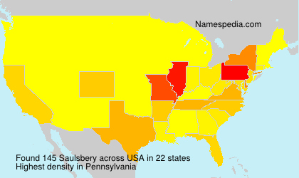 Surname Saulsbery in USA Surname Saulsbery in USA