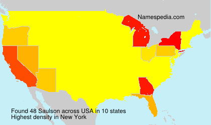 Surname Saulson in USA