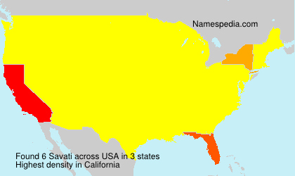 Surname Savati in USA