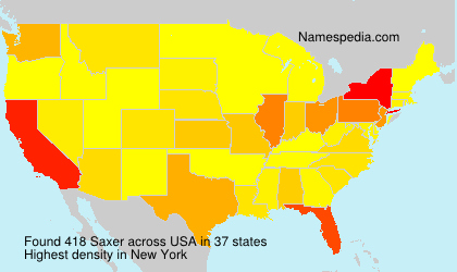 Surname Saxer in USA